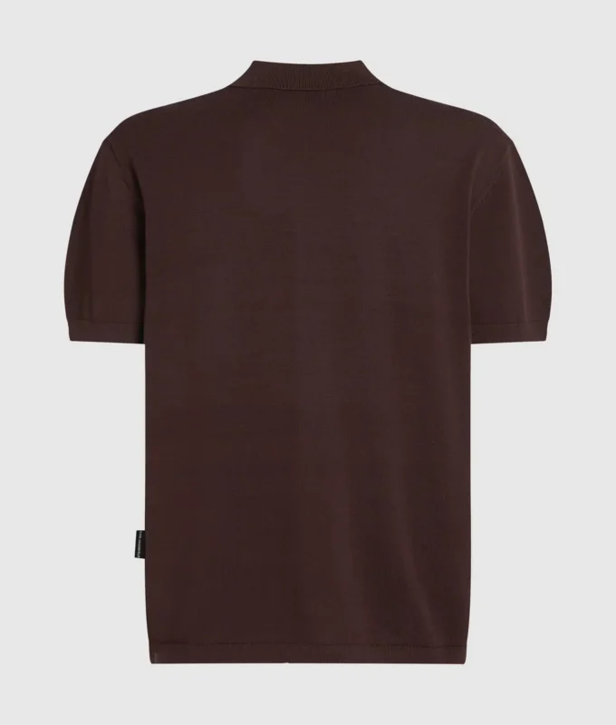 Monogramstrikket poloskjorte