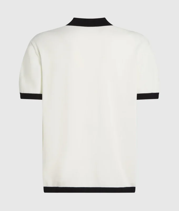 Monogramstrikket poloskjorte
