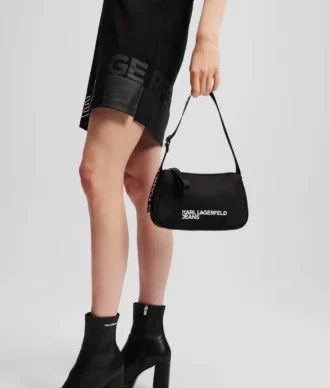Nylon skulderveske med logo