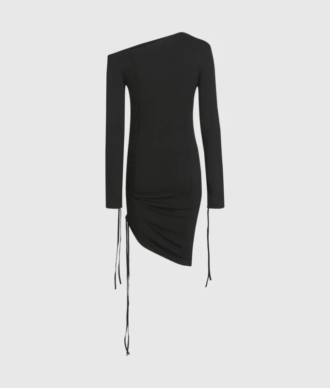 Off-shoulder kjole med snøring