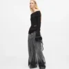 Off-shoulder strikket topp