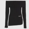 Off-shoulder strikket topp