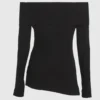 Off-shoulder strikket topp