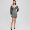 OFF-SHOULDER SWEAT DRESS