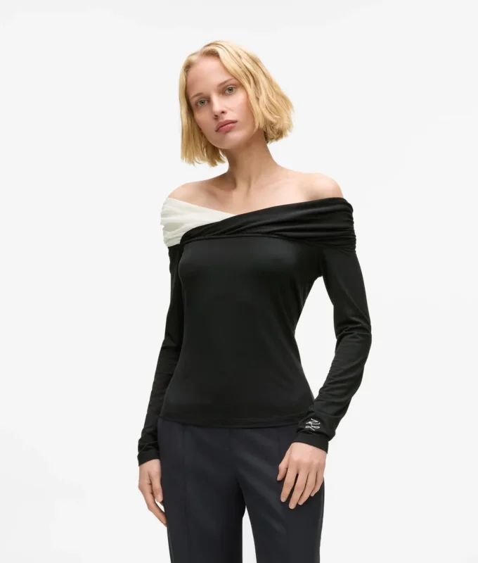 Off-shoulder topp