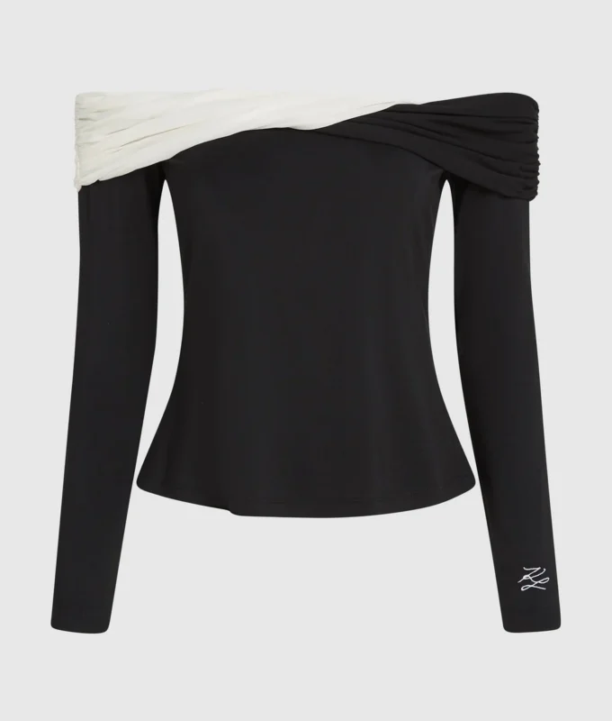 Off-shoulder topp