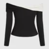 Off-shoulder topp