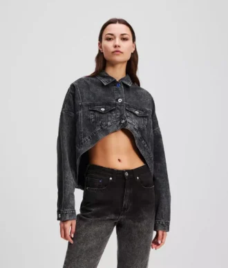 OVERSIZED CROPPED DENIMJAKKE