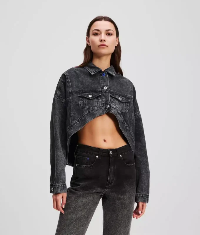 OVERSIZED CROPPED DENIMJAKKE