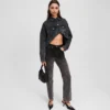 OVERSIZED CROPPED DENIMJAKKE