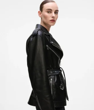 Oversized skinnjakke
