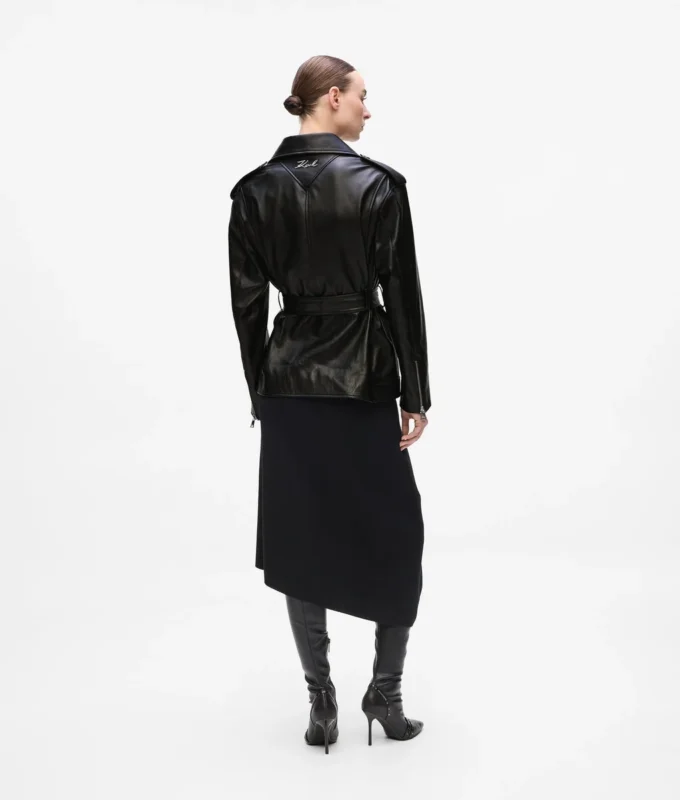 Oversized skinnjakke