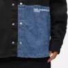 Overskjorte med denimpanel