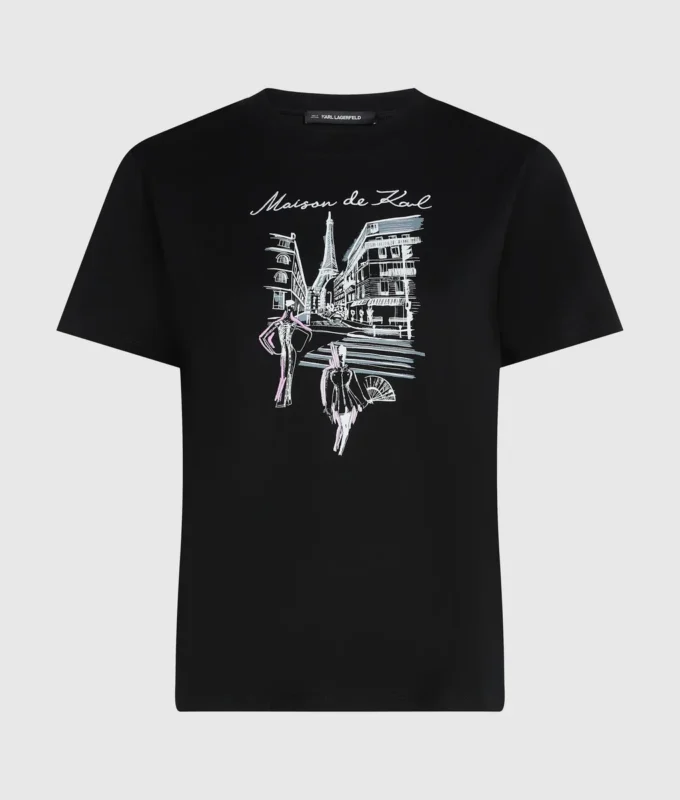 Paris-skisse-T-skjorte