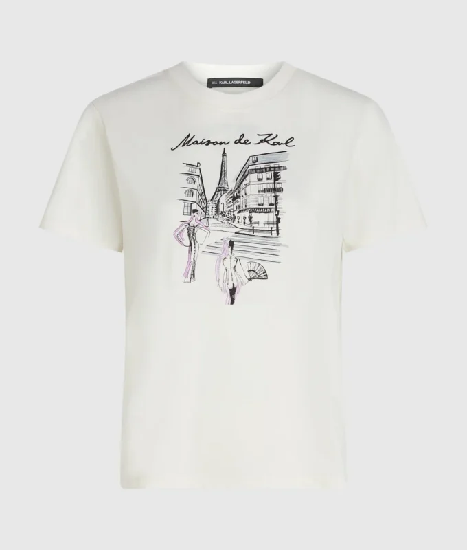Paris-skisse-T-skjorte
