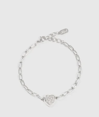 PAVÉ HEART CHARM BRACELET