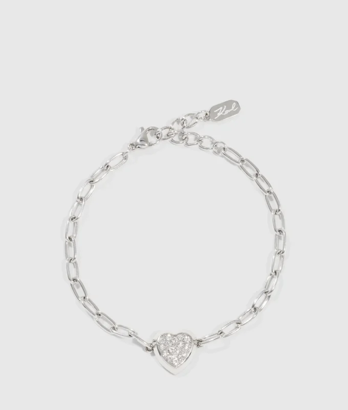 PAVÉ HEART CHARM BRACELET
