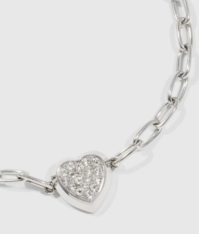 PAVÉ HEART CHARM BRACELET