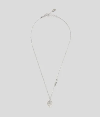 PAVÉ HEART CHARM HALSKJEDE
