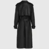 Perforert trenchcoat i imitert skinn