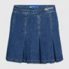 Plissert miniskjørt i denim