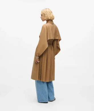 Plissert trenchcoat