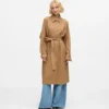 Plissert trenchcoat