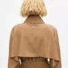 Plissert trenchcoat
