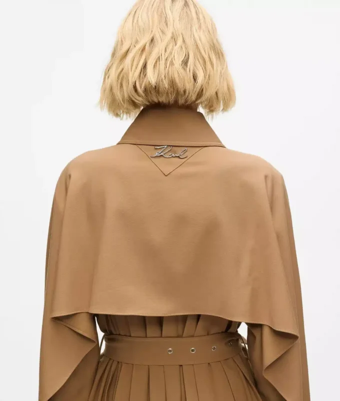 Plissert trenchcoat