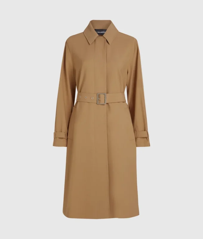 Plissert trenchcoat