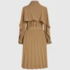 Plissert trenchcoat