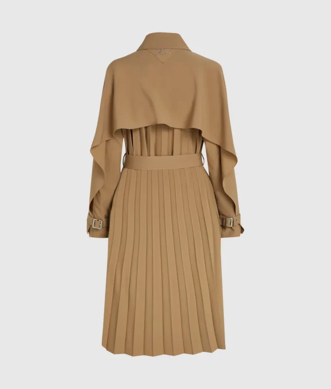 Plissert trenchcoat