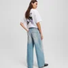 PLISSERTE JEANS MED BREDE BEN