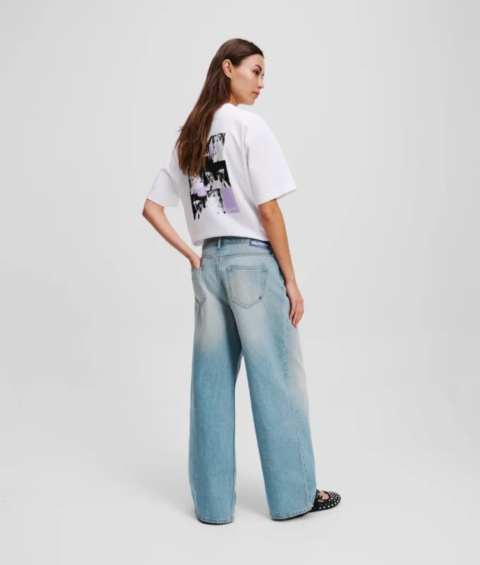 PLISSERTE JEANS MED BREDE BEN