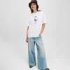 PLISSERTE JEANS MED BREDE BEN
