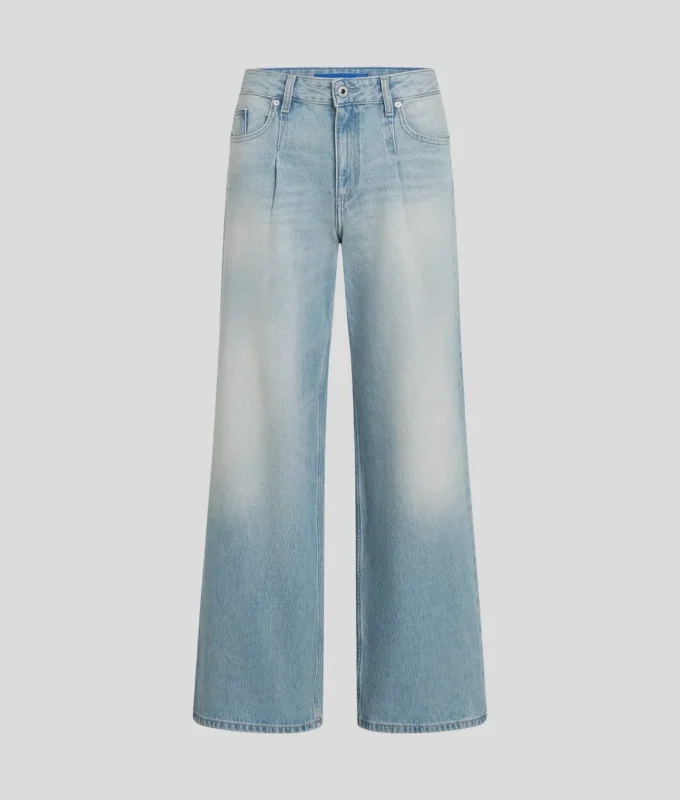 PLISSERTE JEANS MED BREDE BEN