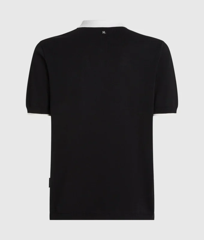 Polo med kontrastkrage
