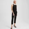 POPLIN-KRAGET BLUSE UTEN ERMER