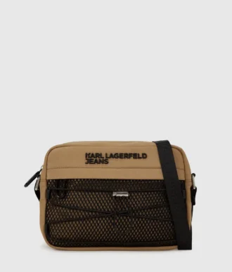 Praktisk crossbody-veske med snøring