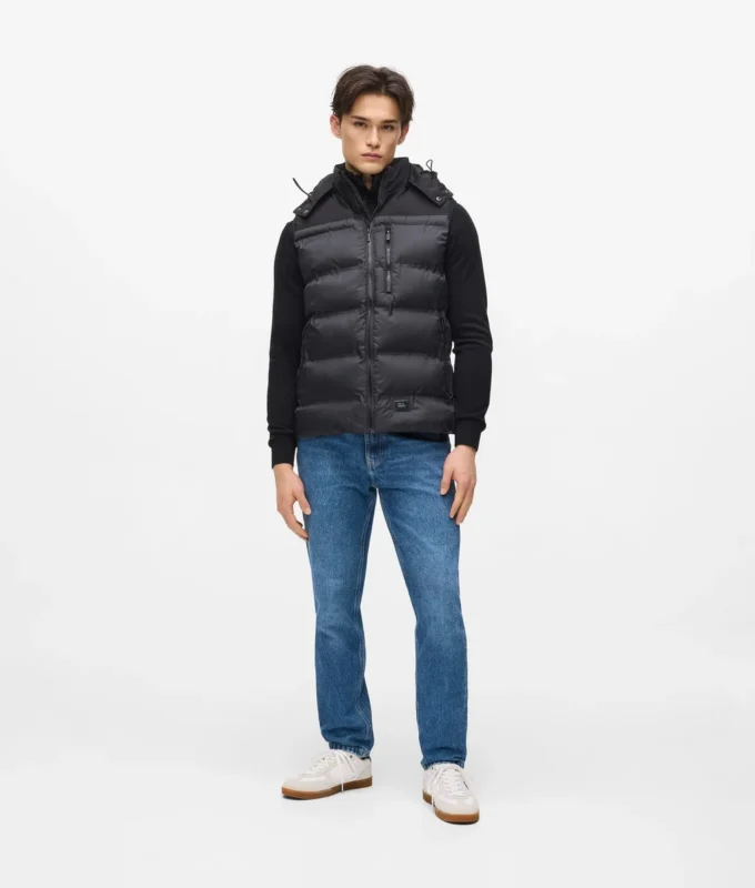 Puffervest med hette