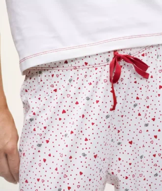 Pyjamasett med hjerteprint