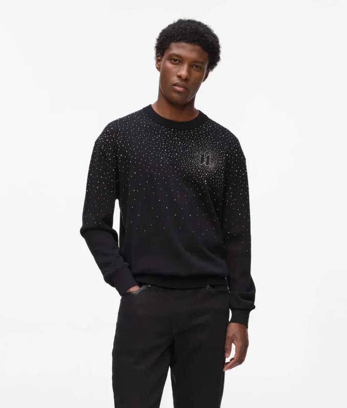 Rhinestone Degradé genser