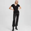 RHINESTONE IKON CHOUPETTE V-NECK T-SKJORTE