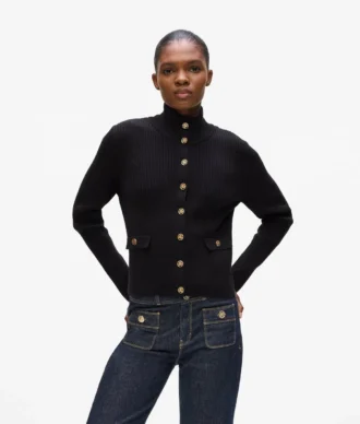 Ribbestrikket cardigan