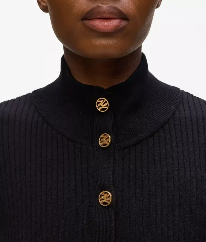 Ribbestrikket cardigan