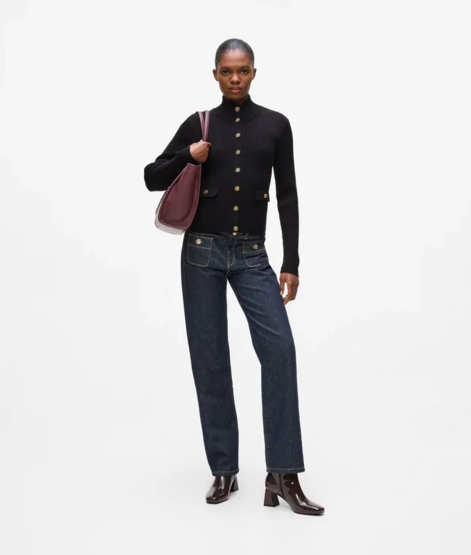 Ribbestrikket cardigan