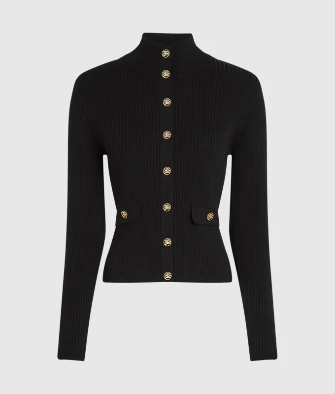 Ribbestrikket cardigan