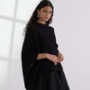 RIBBESTRIKKET PONCHO