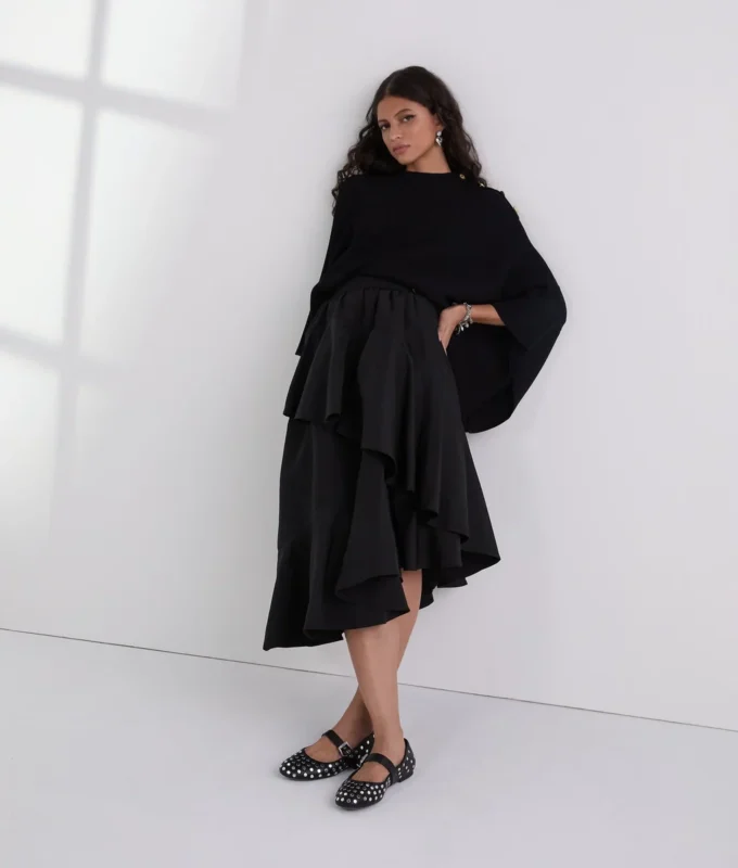 RIBBESTRIKKET PONCHO