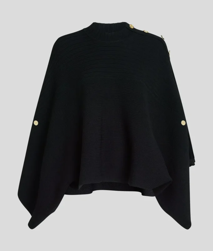 RIBBESTRIKKET PONCHO
